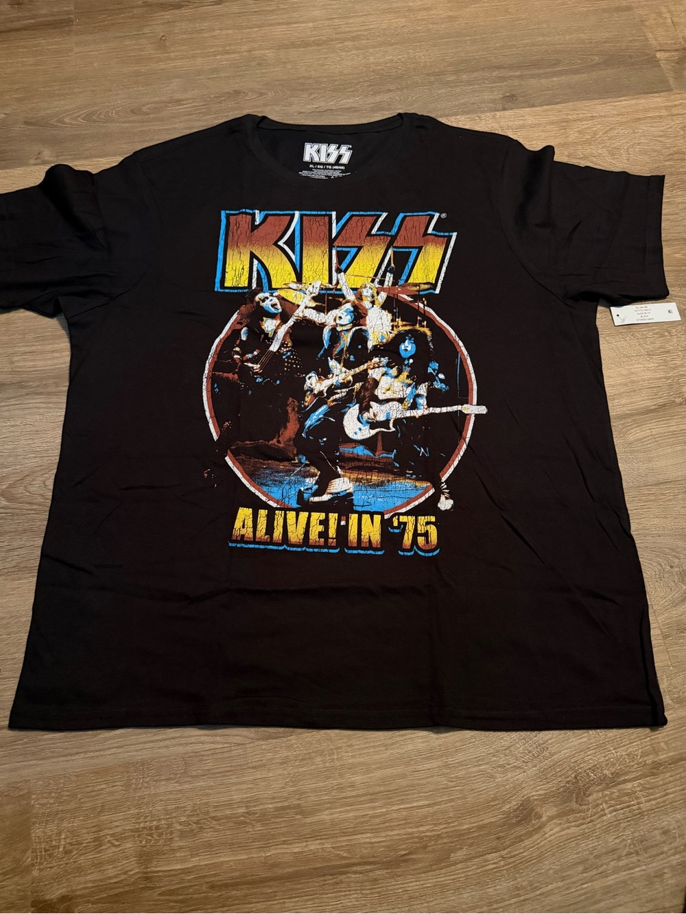 Kiss Black Graphic 'Alive! In '75' Kids Tee